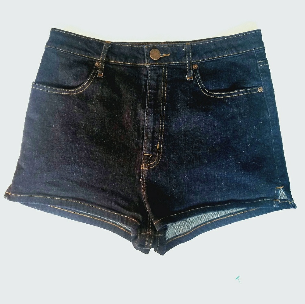 *BDG* Super High Rise Spade Pinup dark wash shorts
